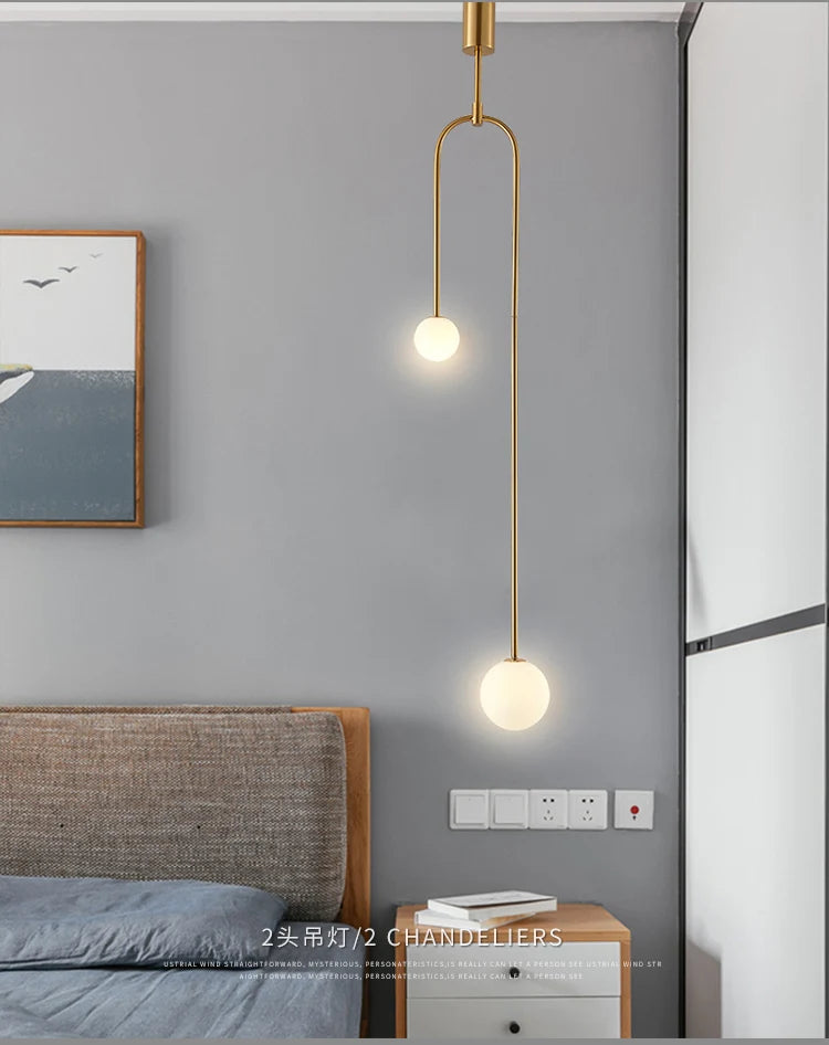 Aura Luxe Glass Ball Pendant Light