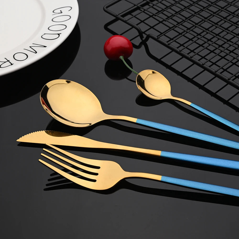 LuxeGold Cutlery Set