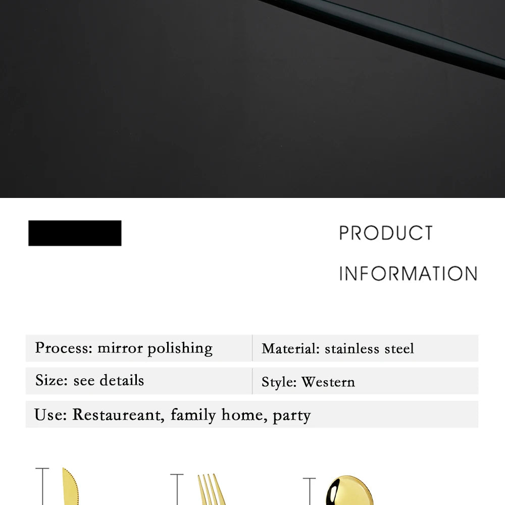LuxeGold Cutlery Set