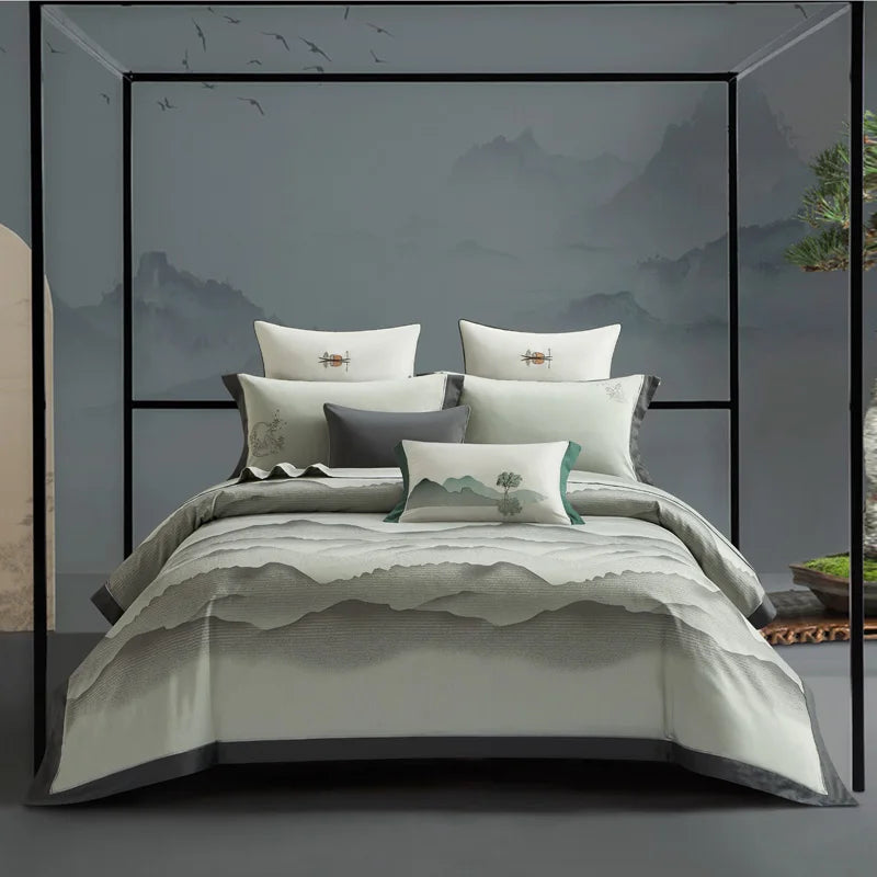 Heritage Jacquard Egyptian Cotton Bedding Set