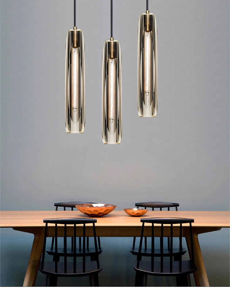 Luxe Copper Crystal Pendant Light