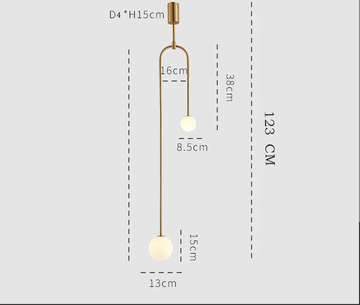 Aura Luxe Glass Ball Pendant Light