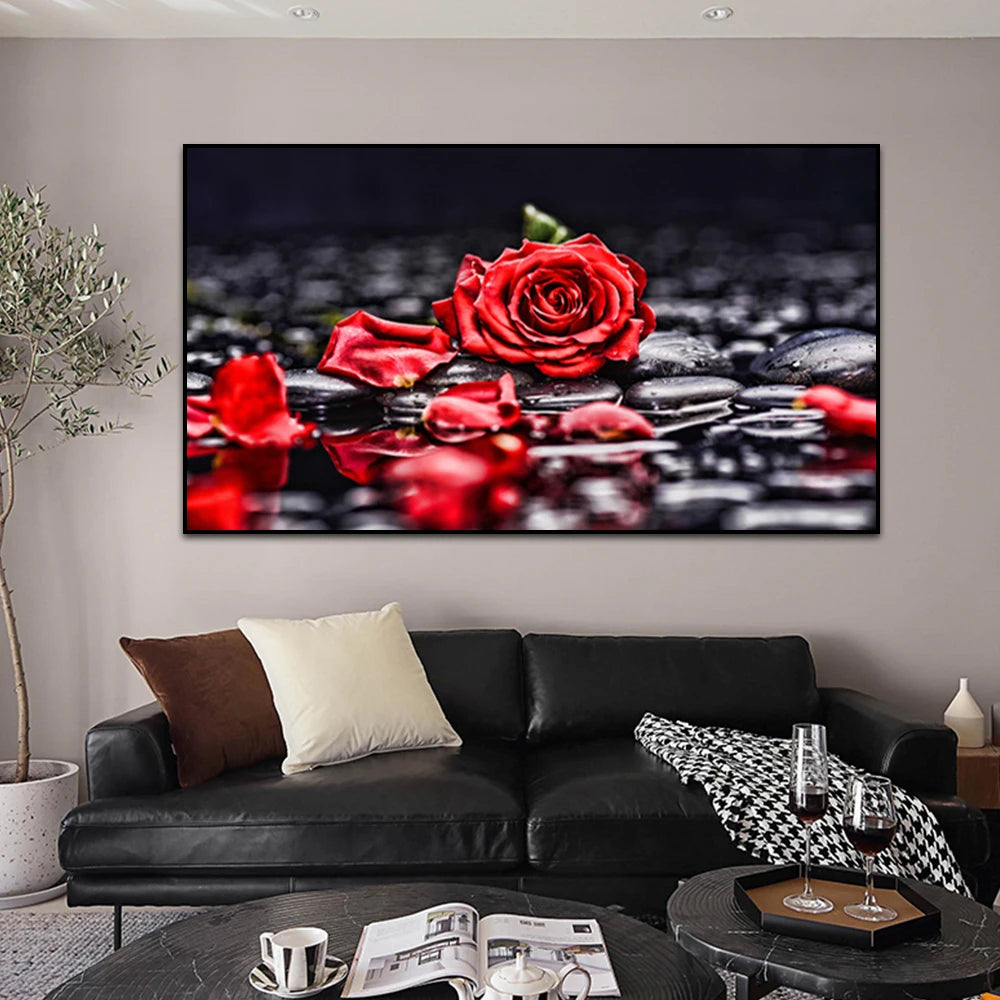 Gilded Flora Abstract Canvas Art
