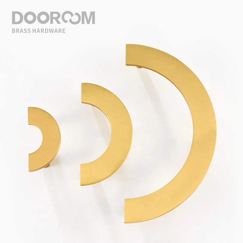 Dooroom Brass Half Moon Handles