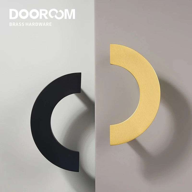 Dooroom Brass Half Moon Handles