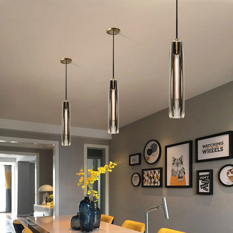 Luxe Copper Crystal Pendant Light