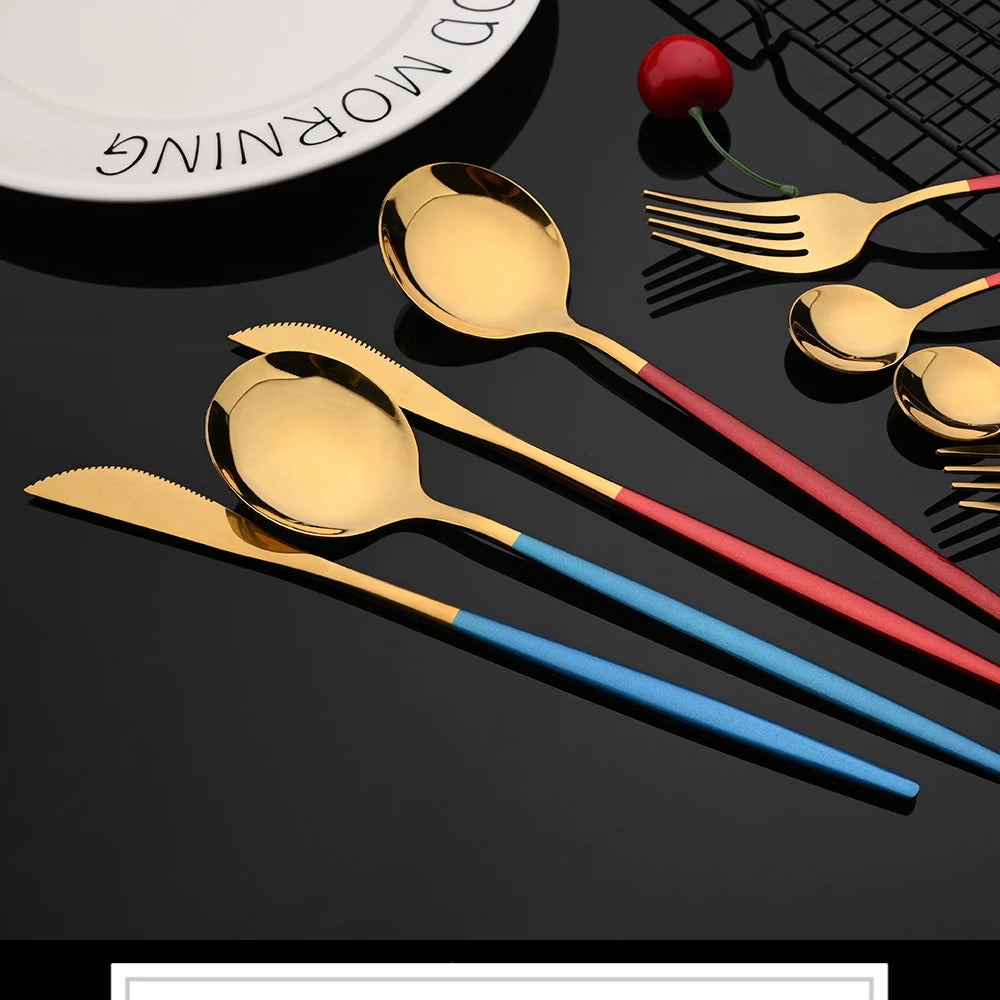 LuxeGold Cutlery Set