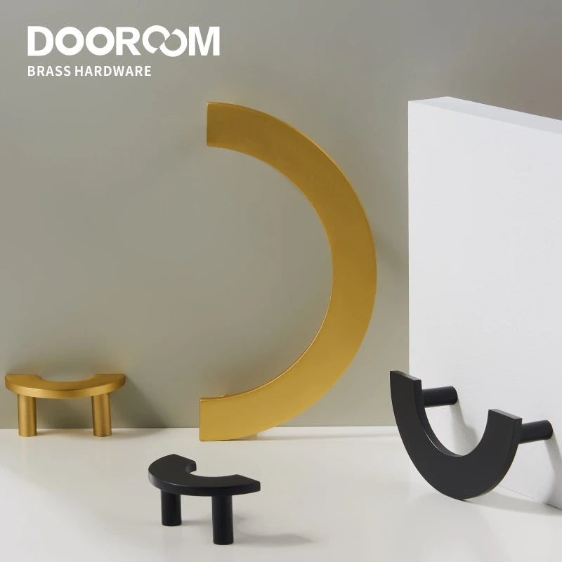 Dooroom Brass Half Moon Handles