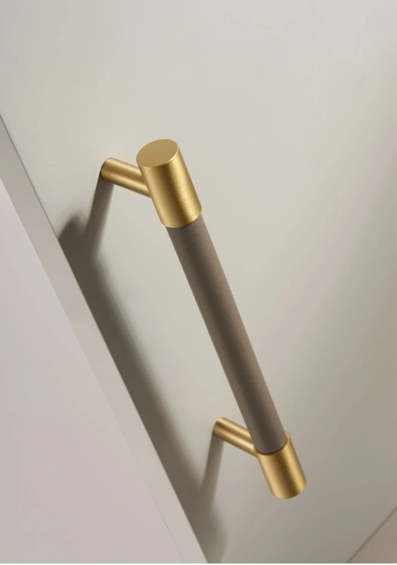 Dooroom Brass & Leather Luxe Handles