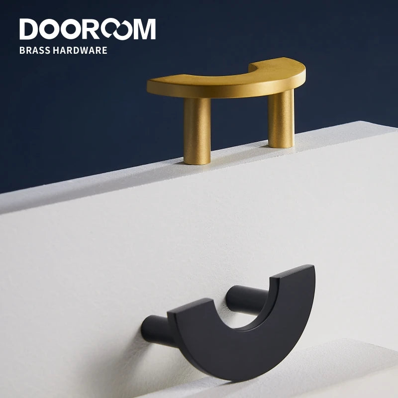 Dooroom Brass Half Moon Handles