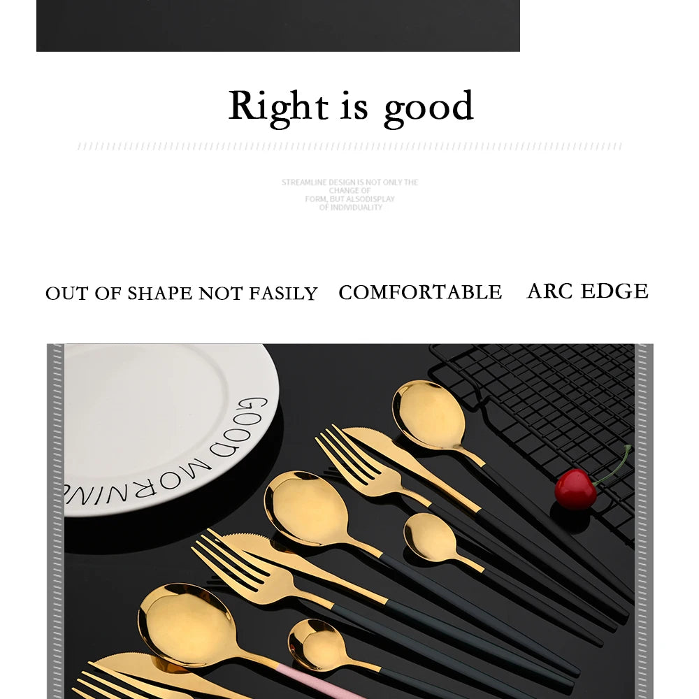 LuxeGold Cutlery Set
