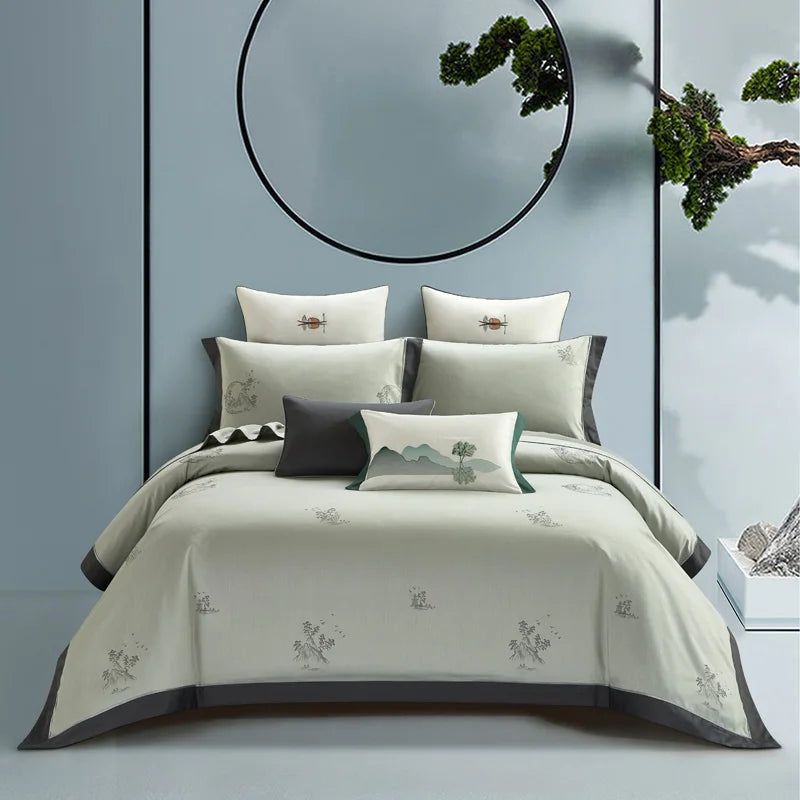 Heritage Jacquard Egyptian Cotton Bedding Set