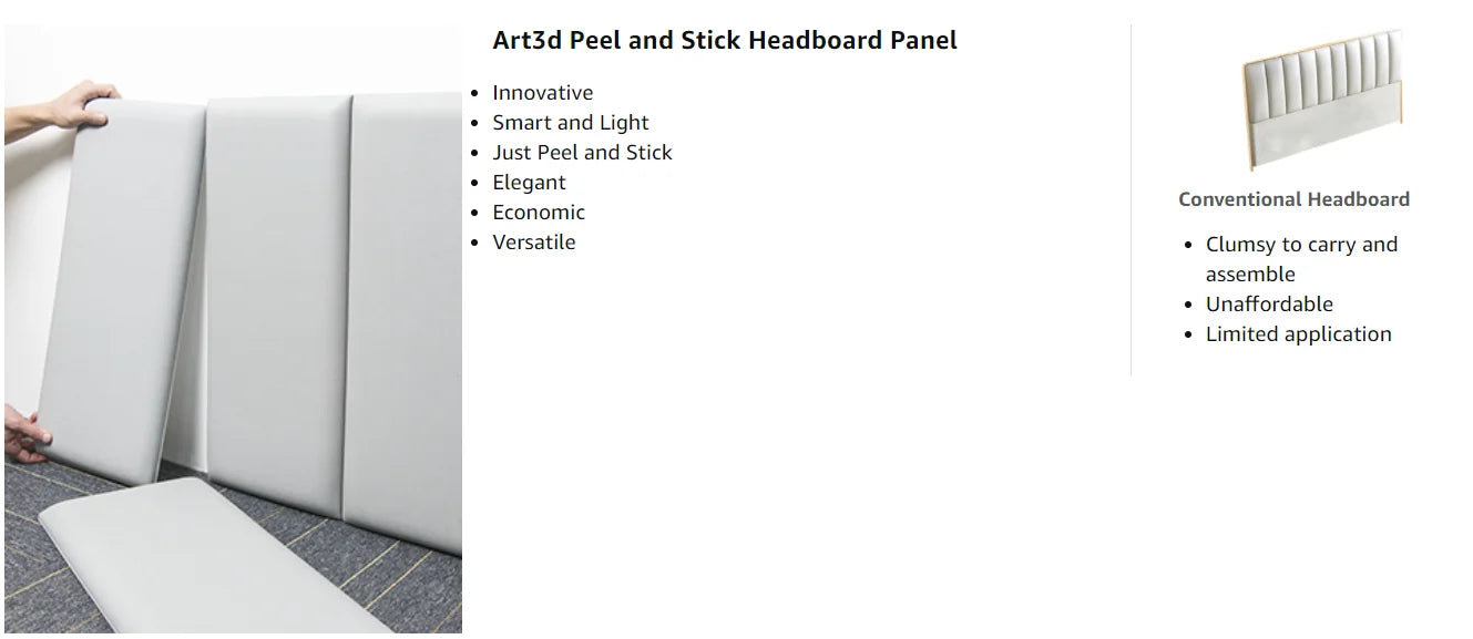 Art3d Upholstered Headboard Panels