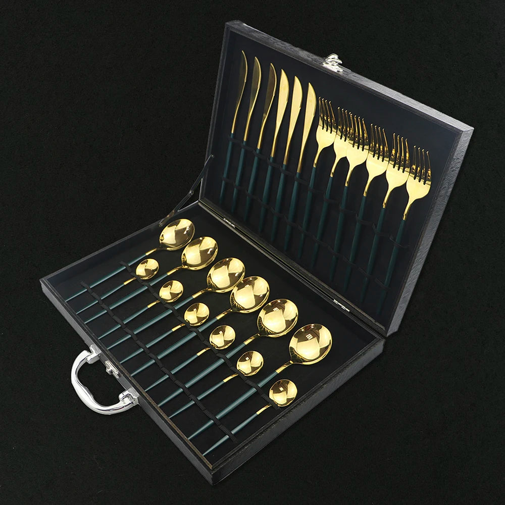 LuxeGold Cutlery Set