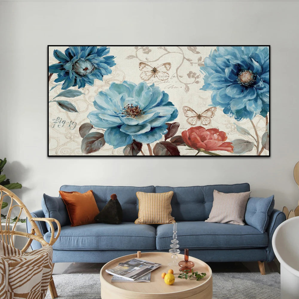 Gilded Flora Abstract Canvas Art