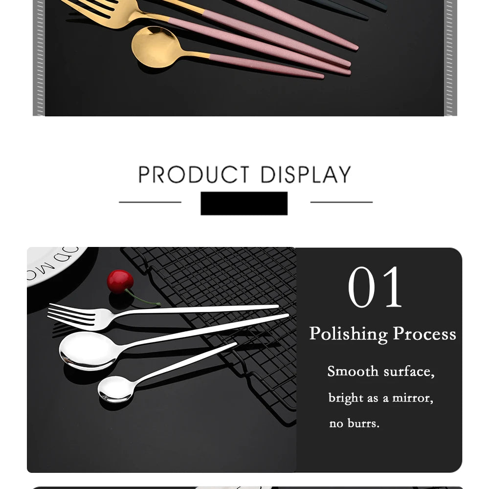 LuxeGold Cutlery Set