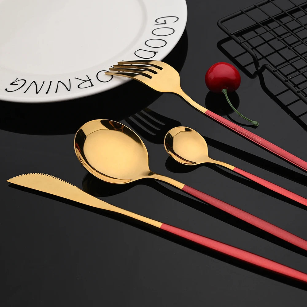 LuxeGold Cutlery Set
