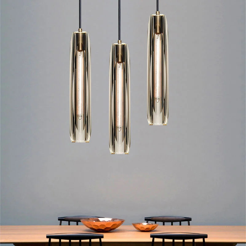 Luxe Copper Crystal Pendant Light