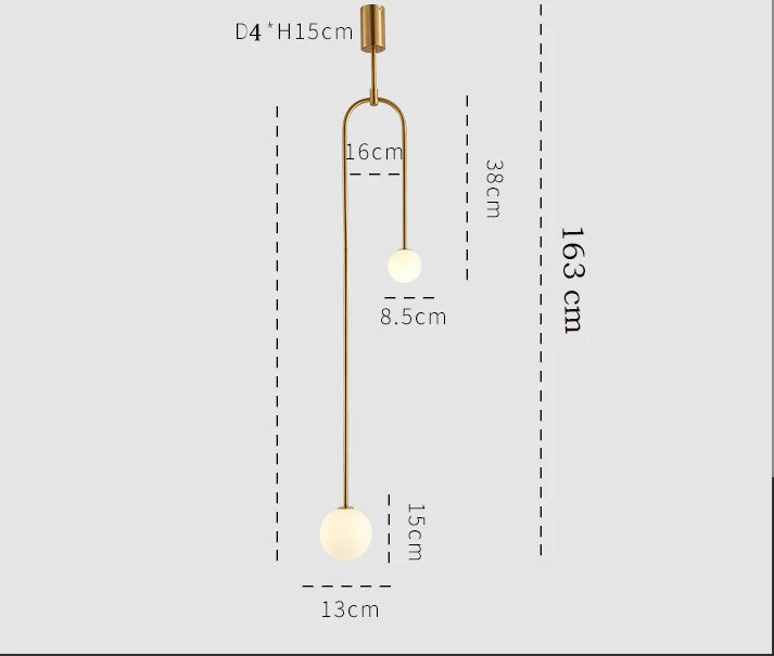 Aura Luxe Glass Ball Pendant Light