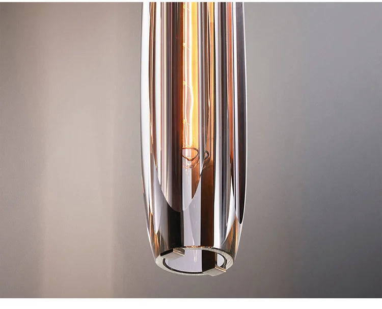 Luxe Copper Crystal Pendant Light