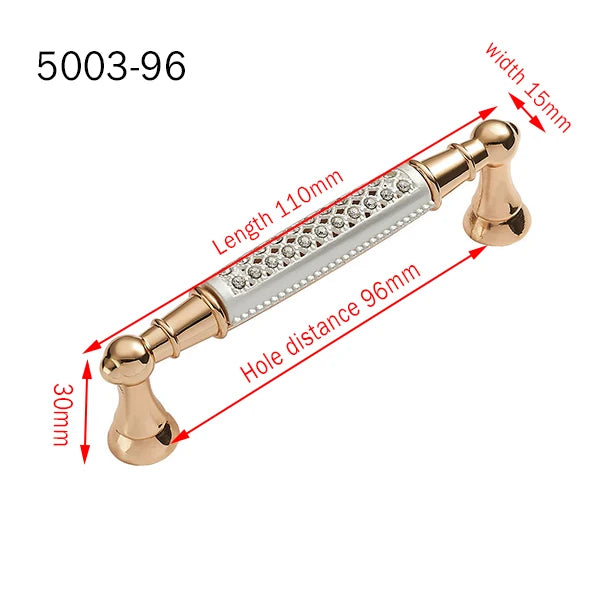KAK Champagne Gold Diamond Door & Drawer Handles