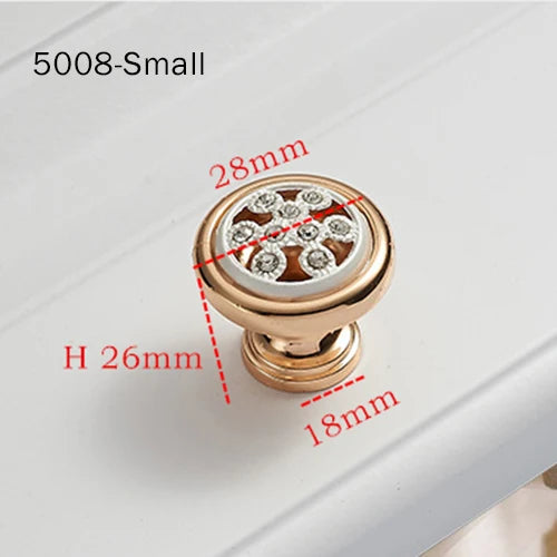 KAK Champagne Gold Diamond Door & Drawer Handles