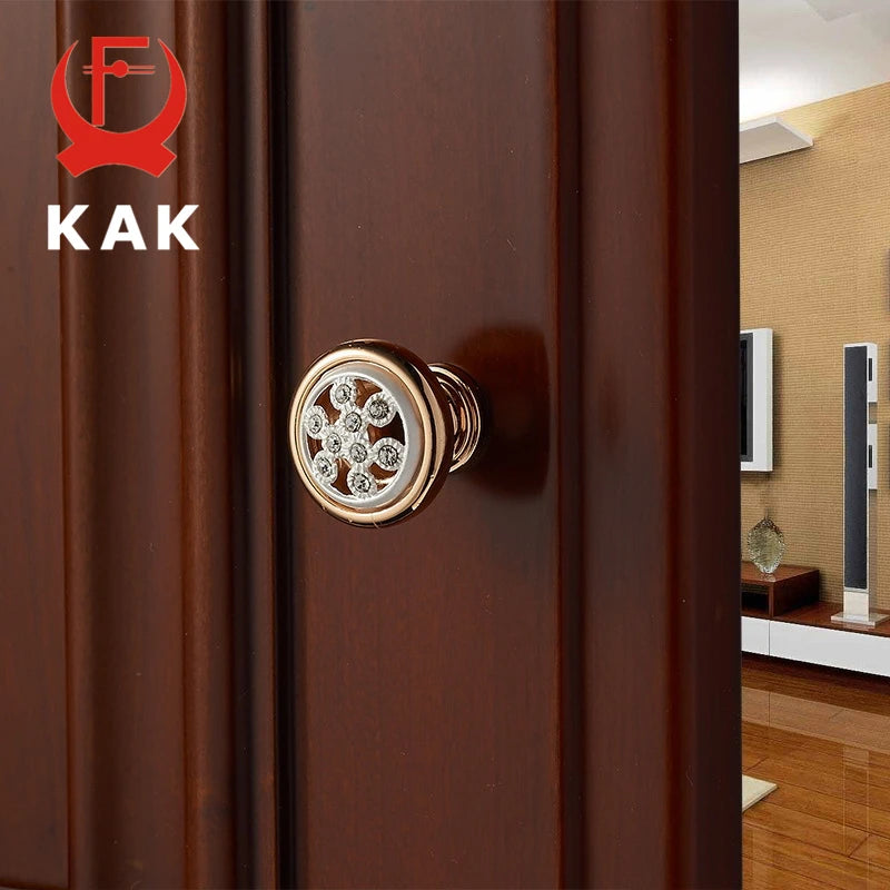 KAK Champagne Gold Diamond Door & Drawer Handles