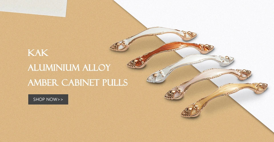 KAK Champagne Gold Diamond Door & Drawer Handles