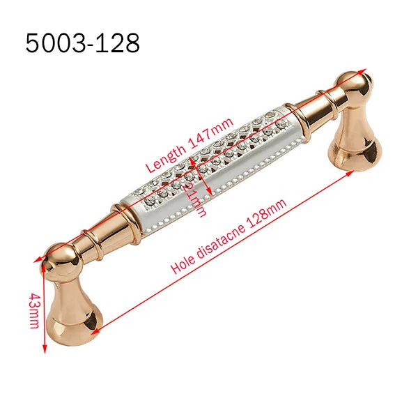 KAK Champagne Gold Diamond Door & Drawer Handles