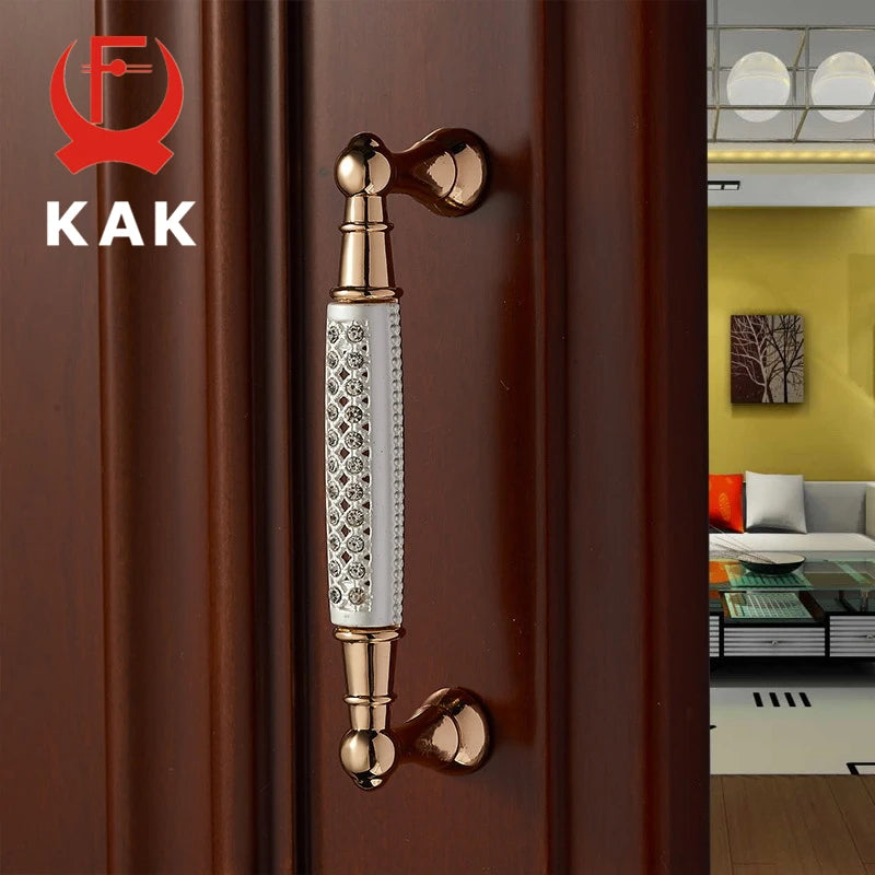KAK Champagne Gold Diamond Door & Drawer Handles