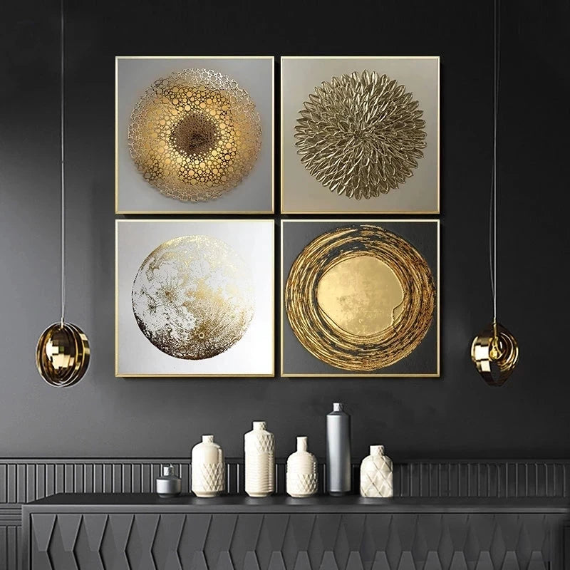 Golden Era – Vintage Minimalist Luxury Canvas Art