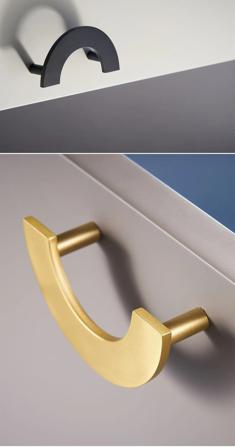 Dooroom Brass Half Moon Handles