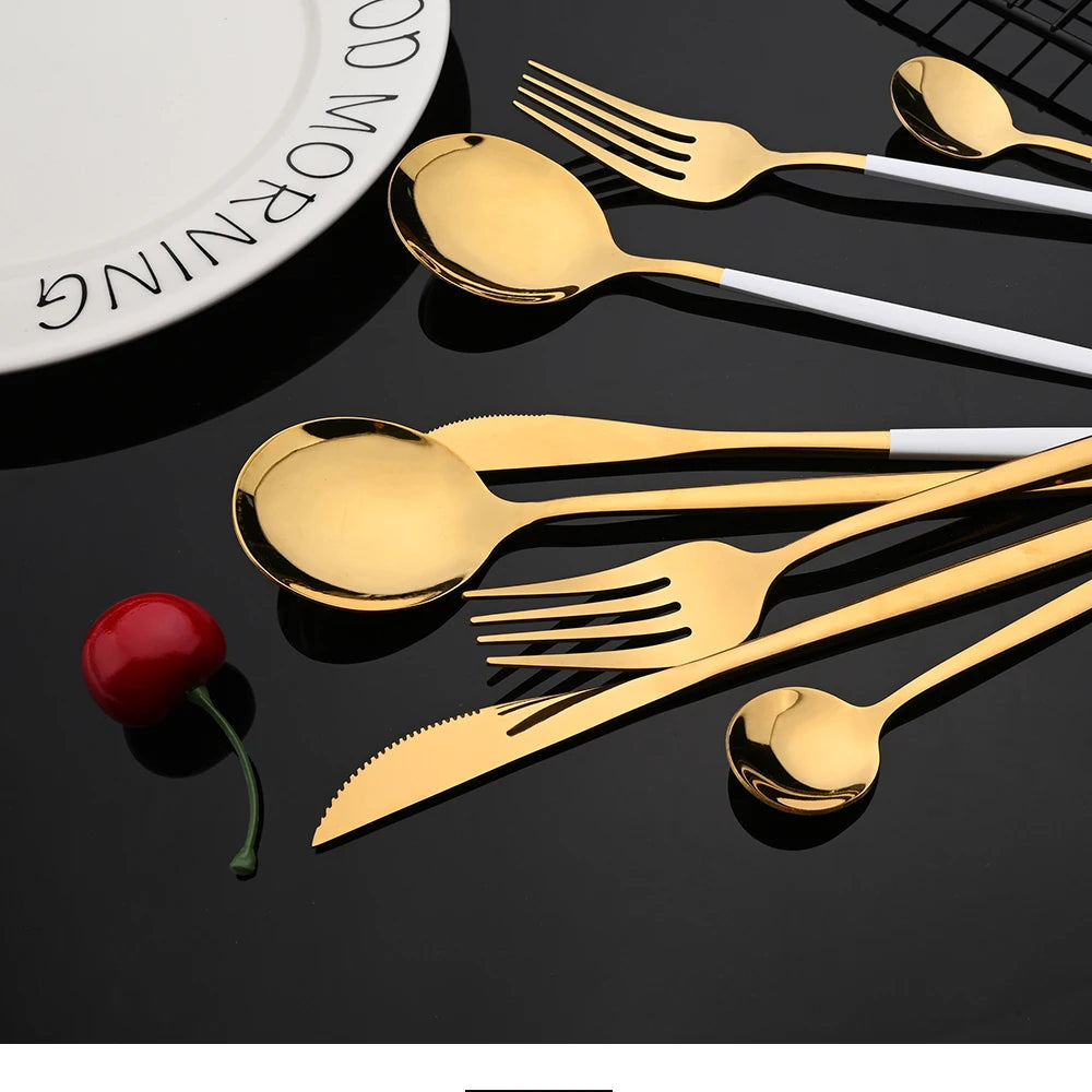 LuxeGold Cutlery Set