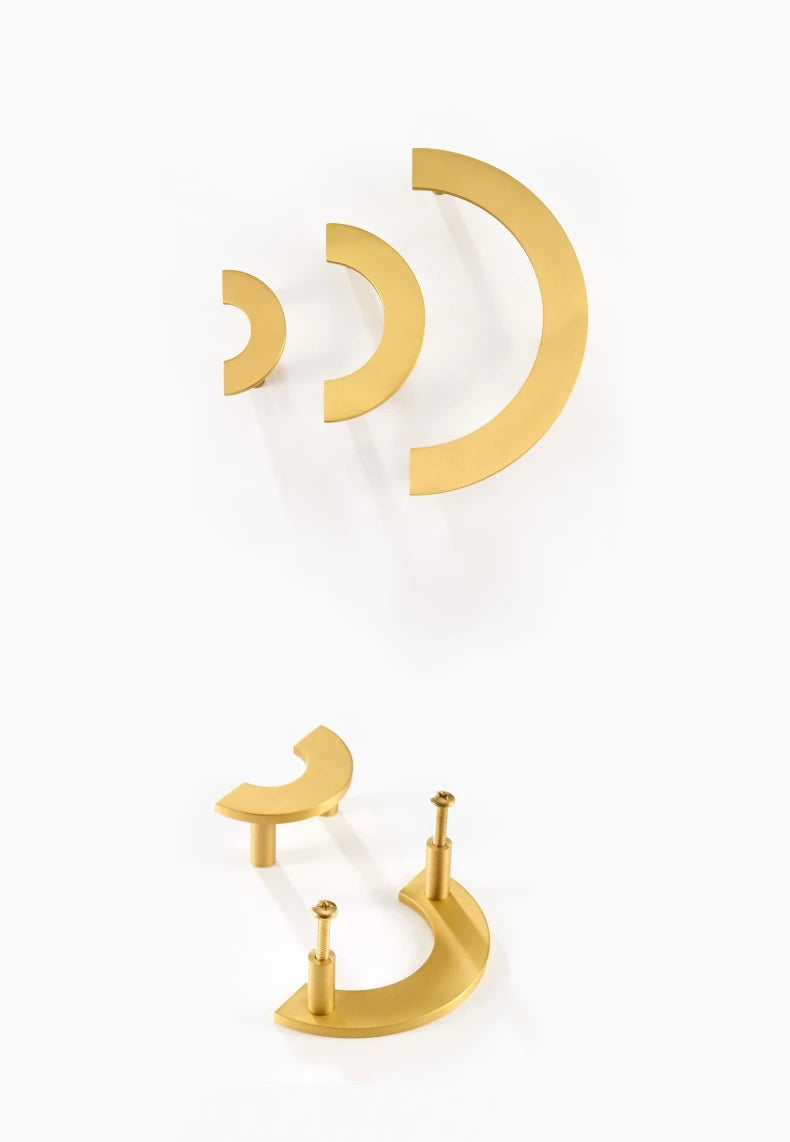 Dooroom Brass Half Moon Handles
