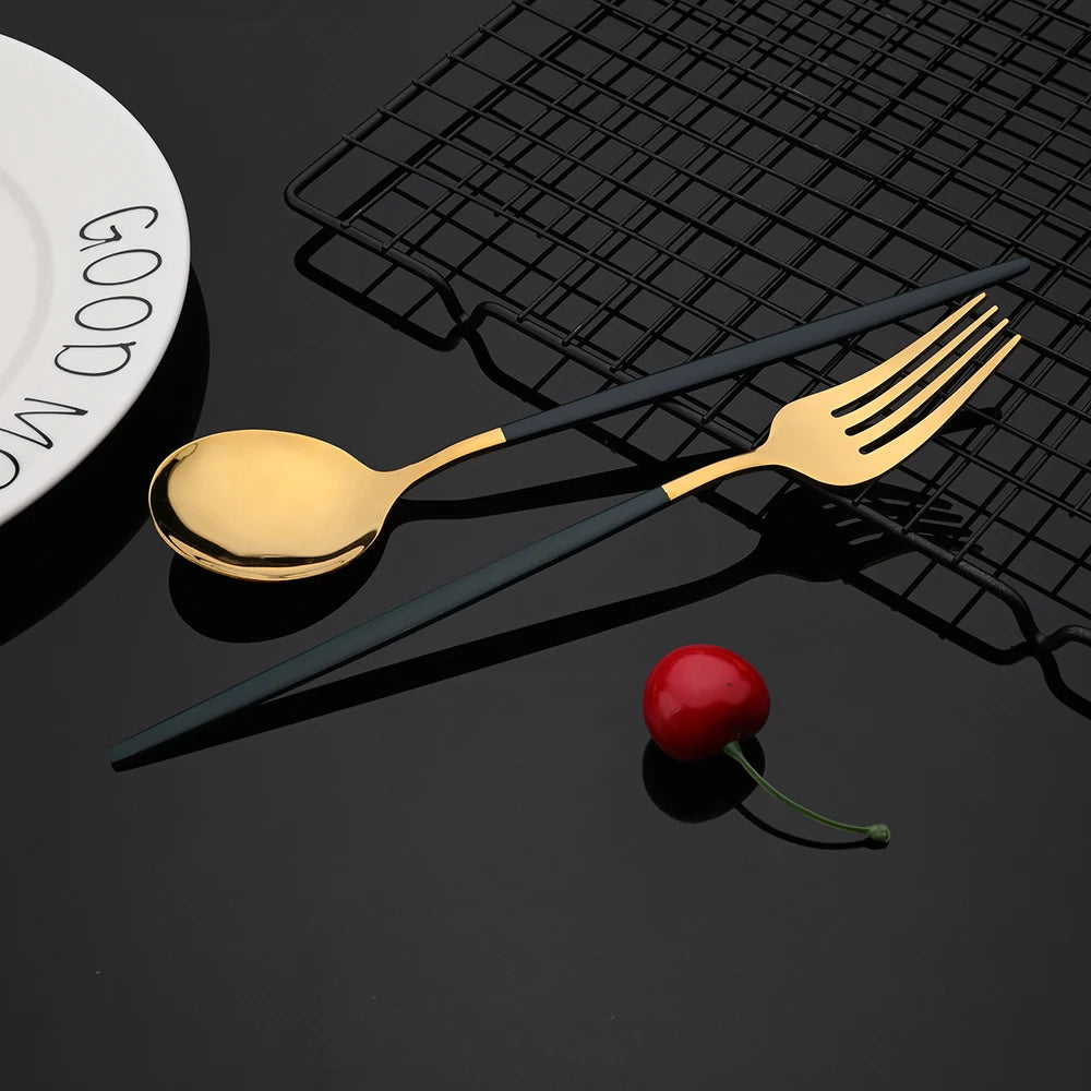 LuxeGold Cutlery Set