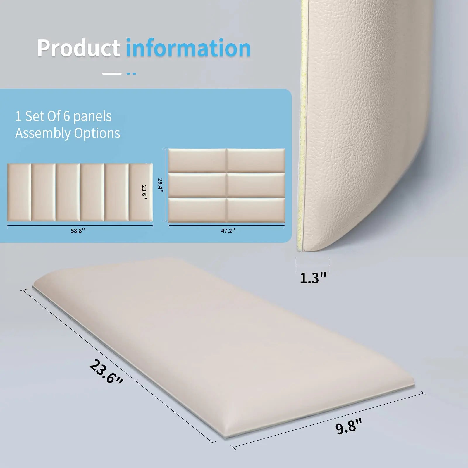 Art3d Upholstered Headboard Panels