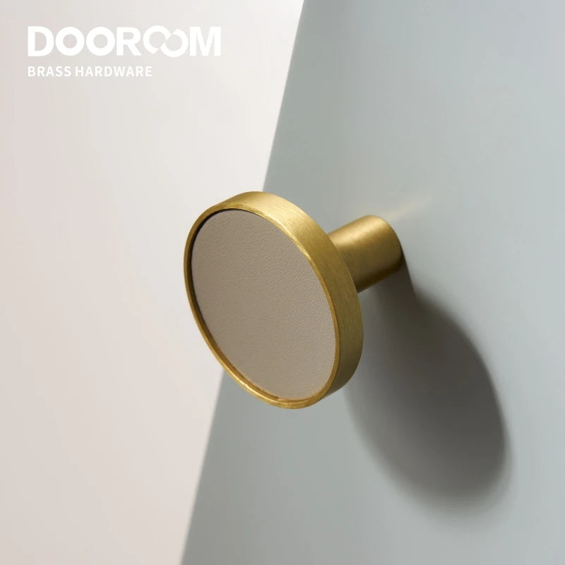 Dooroom Brass & Leather Luxe Handles