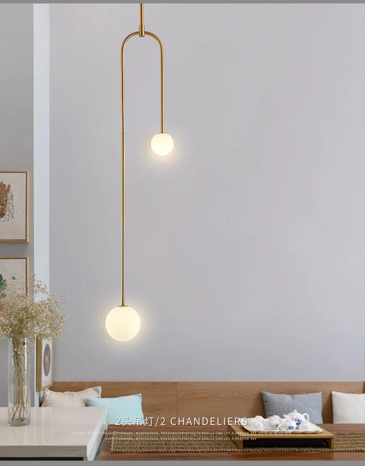 Aura Luxe Glass Ball Pendant Light