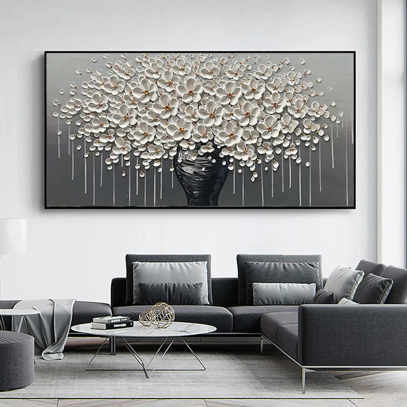 Gilded Flora Abstract Canvas Art