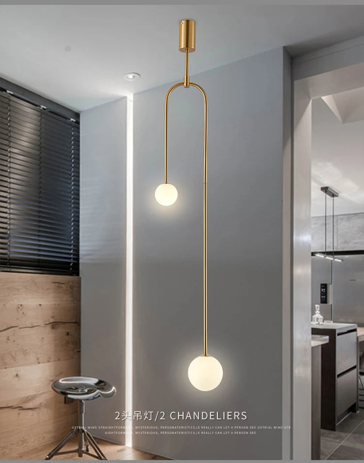 Aura Luxe Glass Ball Pendant Light