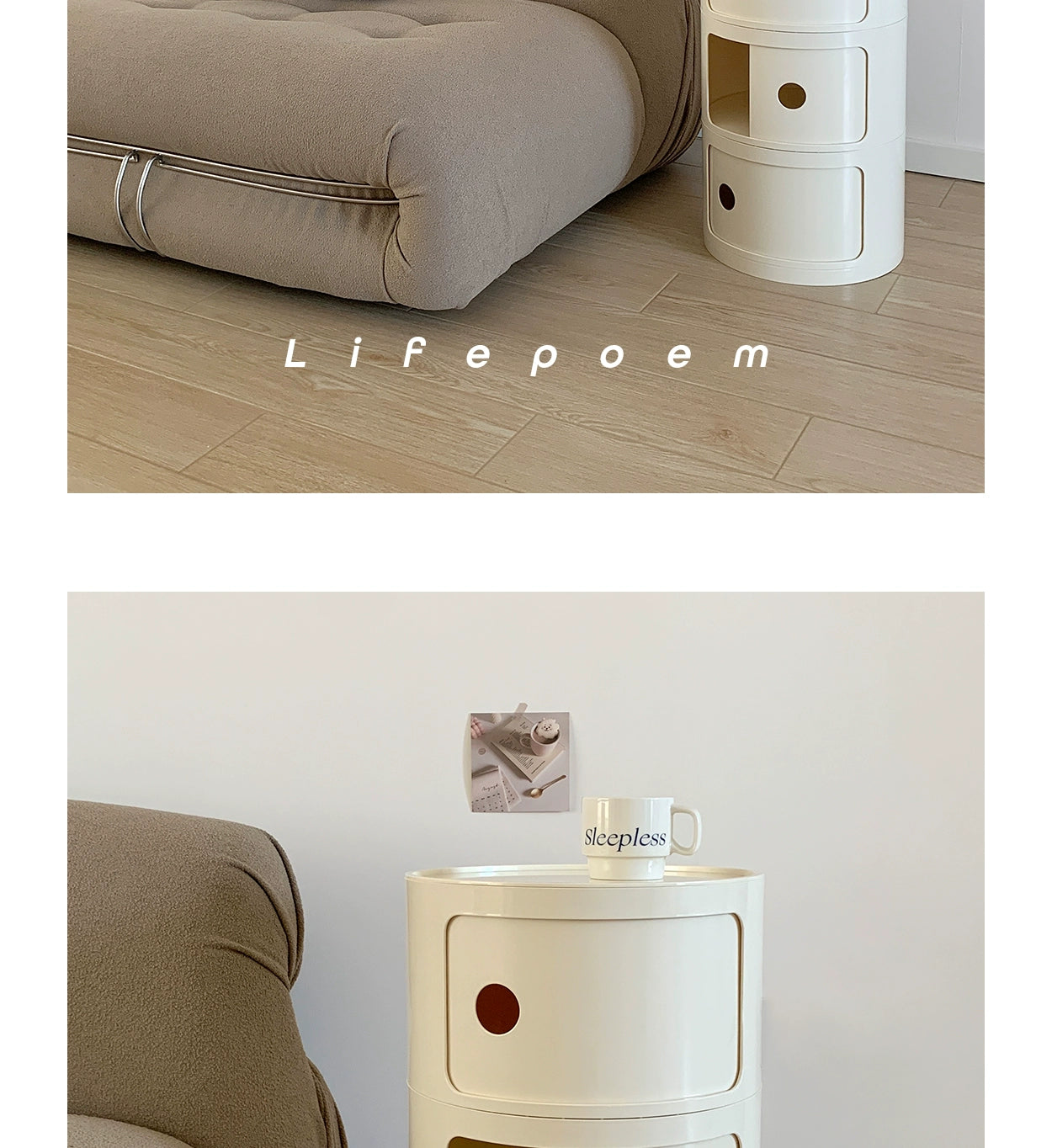Skagen Nordic Round Bedside Table