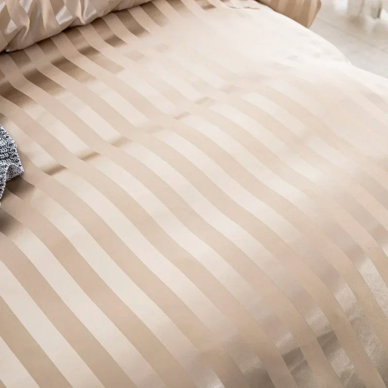 Noir Silque Striped Duvet Set
