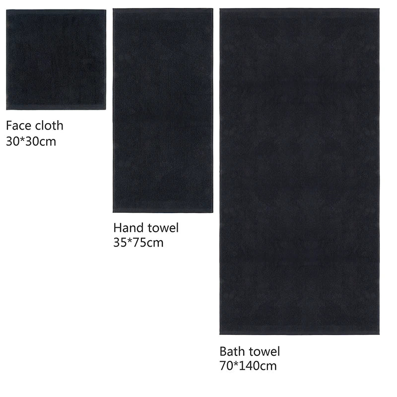Opulence Cotton Black Spa Towel Set