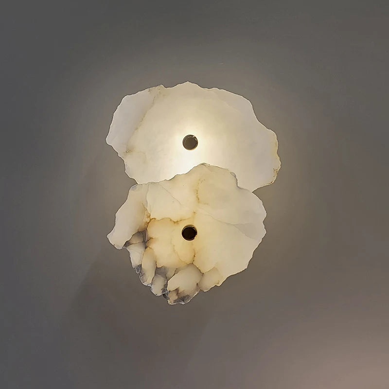 Aurora Marble Copper LED Wall Sconce