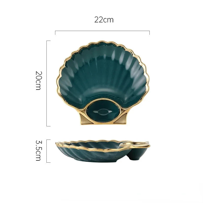 Imperial Crest Ceramic Jiaozi & Sushi Plate