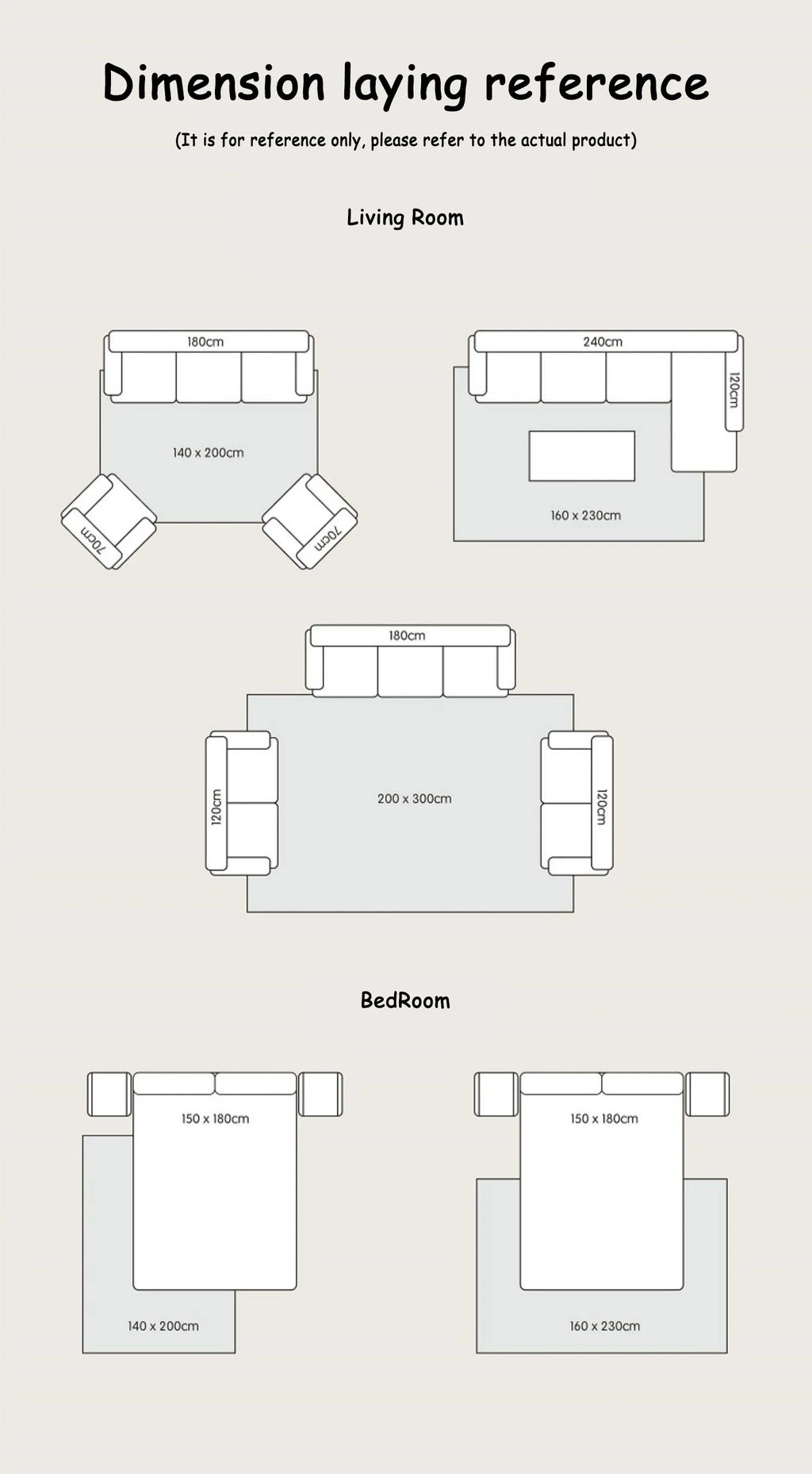 BlancSol Minimalist White Area Rug