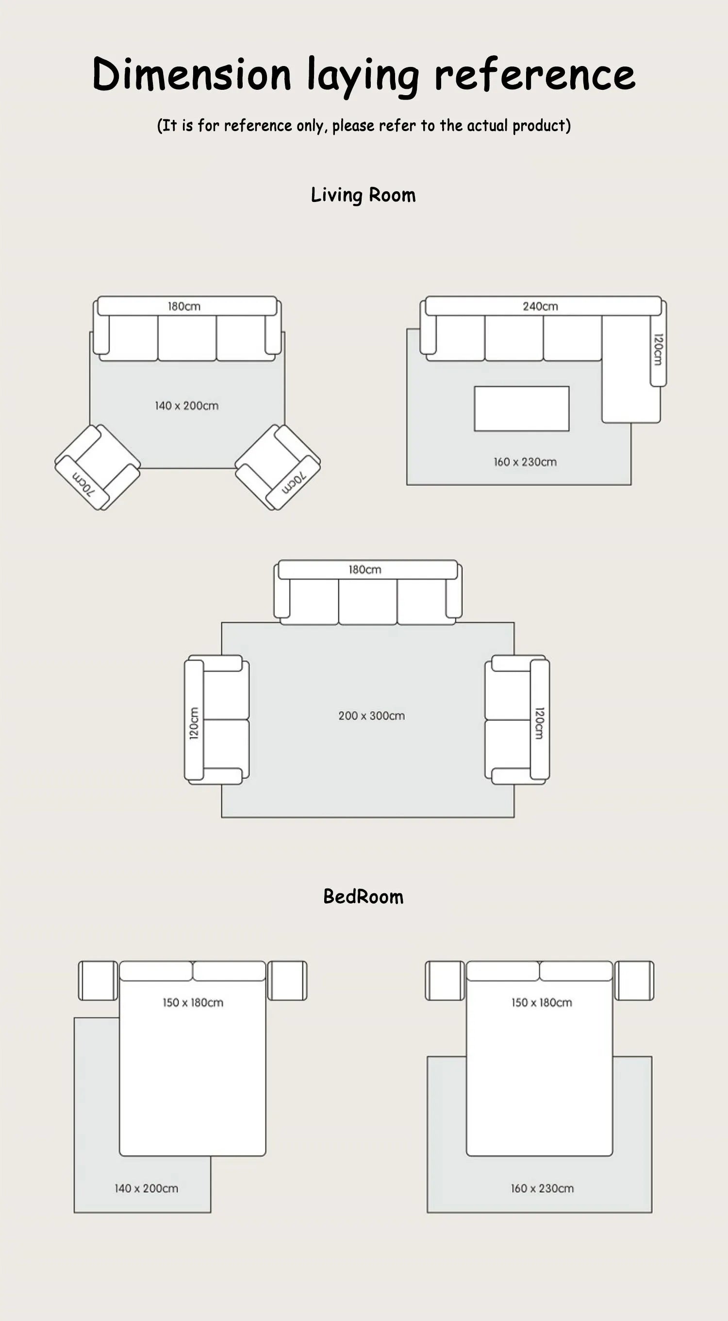 BlancSol Minimalist White Area Rug