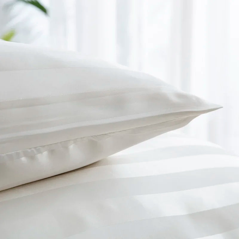 Noir Silque Striped Duvet Set
