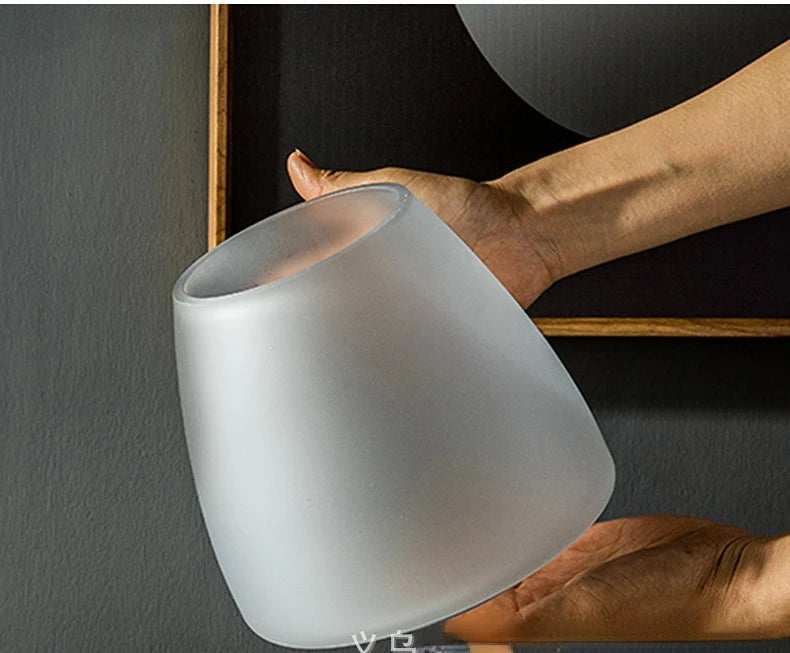 FrostedGlow Nordic Glass Vase