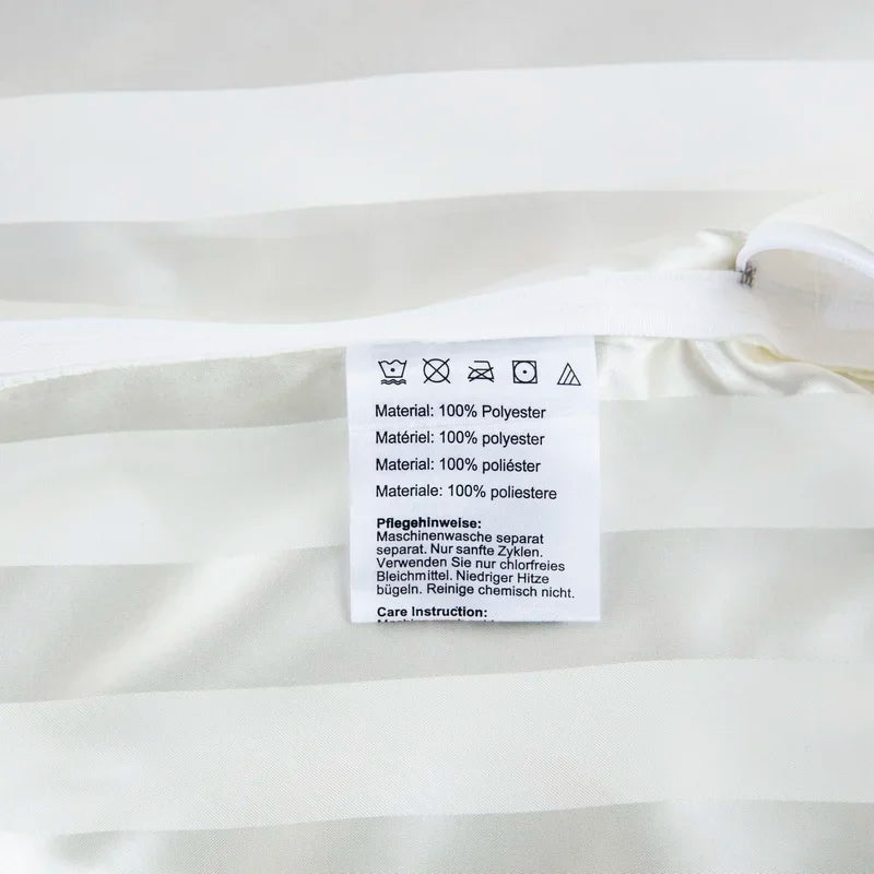 Noir Silque Striped Duvet Set